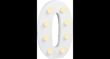 Verlichting | LED Letter | Cijfer 0 | Afmeting: 16x11cm