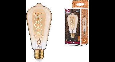 Rustic Shine Standaard 230 V LED-kolf Draad in S-vorm 300lm 4,2W 1800K dimbaar Goud