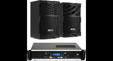 Power Dynamics PDY210 Passieve speakerset met versterker - Ideaal voor horeca - 10 inch - 800W