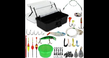 XQMax Viskoffer Set - 115-delige Viskoffer - Visspullen - Kunstaas - Hengelsport - Dobbers - Vis Accessoires - Voor Jong & Oud