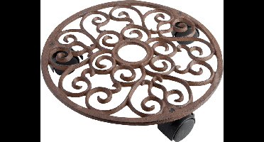 Esschert Design Planttrolley Gietijzer Ø29 cm – Klassiek en Functioneel