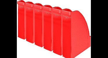LEITZ® Tijdschriftenhouder 2476, rugbreedte 70 mm, polystyreen, 6 stuks