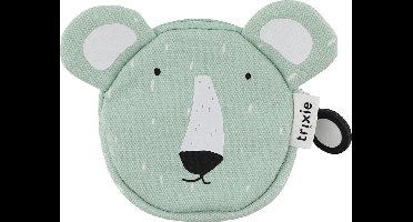 Trixie Kleine Portemonnee - Mr. Polar Bear - Ronde geldbuidel voor Kinderen - Portomonnee voor jongens en meisjes - Groen