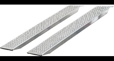 Set vaste oprijplaten aluminium 1000kg 1500 x 260mm bruikbare breedte 222mm MW Tools SOR1500