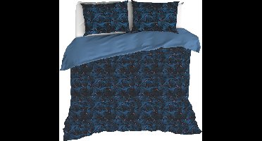 De Witte Lietaer Dekbedovertrek Cobra, Blue Fusion - 200 x 200/220 - Katoen Percal