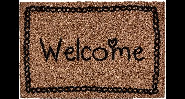 MD Entree - Deurmat - Kokosmat - Freestyle - Beaded Border Welcome - 40 x 60 cm
