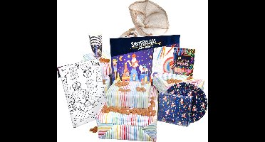 Sinterklaas Tafelpakket Compleet - Met Kleurplacemat, Bekers, Borden, Servetten, Papieren Tafelkleed, 24 Viltstiften & Gratis Jute Zak - Voor Kinderen vanaf 3 Jaar