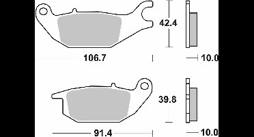 Plaquette de frein SBS pour Moto Honda 125 Z Monkey 2019 à 2023 784HF / AR Neuf