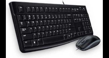 Logitech Desktop MK120 toetsenbord Inclusief muis USB QWERTY Scandinavisch Zwart