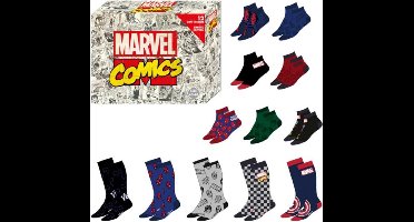 Marvel - Sokken in Cadeau Box - Geschenk Verpakking - 12 paar - Maat 40-46