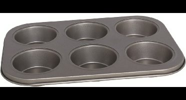 Gerimport - Muffins/cupcakes maken bakvorm/blik voor 6x stuks 26 x 18 cm