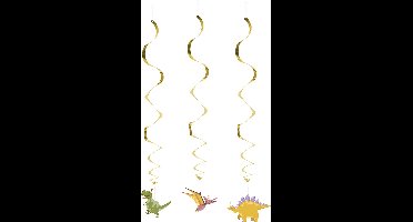 Boland - Set 3 decoratieswirls Dino party - Dino's - Dinosaurus