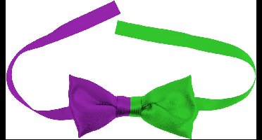 Folat - Strikje Colorblock Paars/Groen