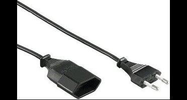 Kopp Euro verlengsnoer 2x0.75mm² - 3 Meter - Zwart