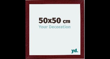 Your Decoration - Fotolijst 50x50 cm - MDF - Wijnrood Geveegd - Mura