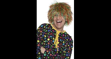 Clowns pruik zwart/wit