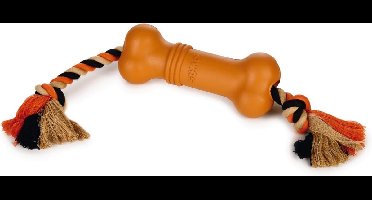 Beeztees Sumo Fit Bone - Hondenspeelgoed - Rubber - Oranje - 20x6x6 cm