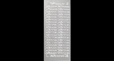 Stickers Zilver - Velkommen Stickers - Zelfklevende Welkomststickervellen - DIY Feestdecoratie & Scrapbooking - 10x23 cm