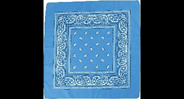 Bandana Paisley 55 X 55 Cm Blauw