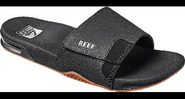 Reef Fanning Slideblack/Silver Heren Slippers - Zwart/Zilver - Maat 44
