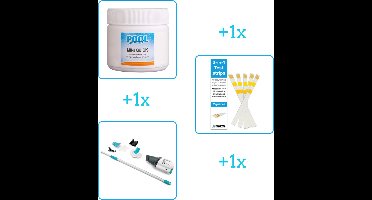 Zwembad Onderhoudsbundel - Zwembad Onderhoud Starterspakket bevat Chloor - Testrips en Stofzuiger - Ideaal voor kleinere Zwembaden (3-delig)