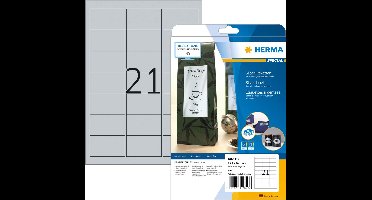 HERMA Etiketten folie zilver 63.5x38.1 A4 LaserCopy