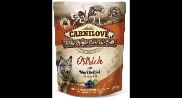 Carnilove Dog Pouch Struisvogel / Bramen