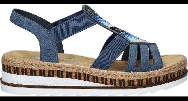 Rieker Sandalen Plat Sandalen Plat - Blauw - Maat 40