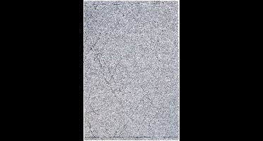 Rugsman Kyoto 014.0005.2181 Vloerkleed - 240 x 340 cm - Grijs - Rechthoekig - Polyester - Woonkamer - Geometrisch - Shaggy - Hoogpolig, Boho, Modern