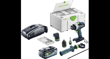 Festool TPC 18/4 Basic Set accu-slagboormachine 18 V 75 Nm borstelloos + 1x accu 8.0 Ah + snellader + systainer
