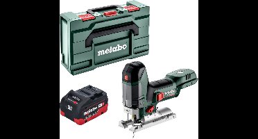 Metabo ST 18 LT 130 BL accu-decoupeerzaag 18 V 130 mm borstelloos + 1x LiHD-accu 5,5 Ah + Metabox - zonder oplader