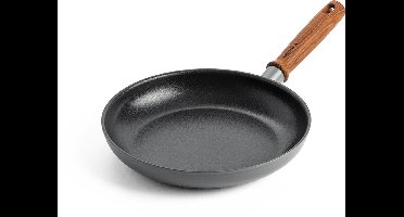 GreenPan Mayflower Pro koekenpan 24cm - grijs - houten handvat - PFAS-vrij