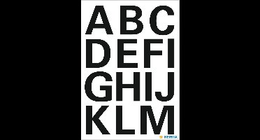 Huismerk Herma 4167 Etiket met letters A-Z 25mm Zwart - 1 pakje met 2 velletjes