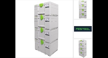 Festool Systainerset 4x SYS3 M 237 ( 4x 204843 ) 21,4 liter 396x296x237mm Gereedschapskoffer koppelbaar