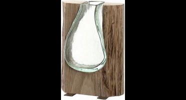 Leonardo Casolare Vaas met hout 20 cm