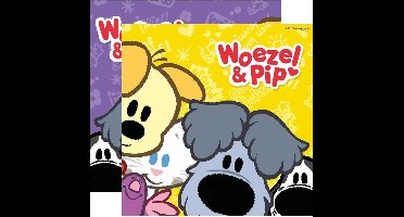 20x Woezel & Pip themafeest servetten 33 x 33 cm papier - Kinderfeestje papieren wegwerp tafeldecoraties