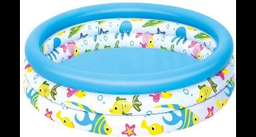 Bestway - Opblaasbaar Zwembad voor Kinderen - 102x25 cm - Eenvoudig opblazen - Inclusief reparatiepatch - 101 liter Capaciteit - PVC