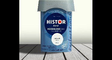 Histor Perfect Finish Acryl Hoogglans Leliewit 6213 Wit - 1,25 liter- Lakverf - Dekkend - Binnen - Hoogglans -