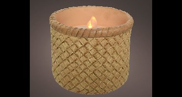 Lumineo - Solar kaars polyresin d10h8 cm