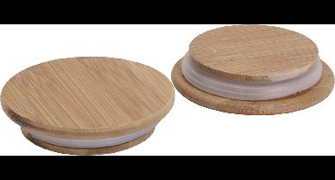 Houten deksel met rubberen afdichting, d 9 cm, 12 stuk/ 1 doos