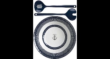 Marine Business Scheepsservies Sailor Saladeschaal met bestek