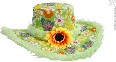 Groene hoed Ibiza met zonnebloem