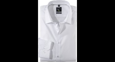 OLYMP No. Six super slim fit overhemd - mouwlengte 7 - wit - Strijkvriendelijk - Boordmaat: 42