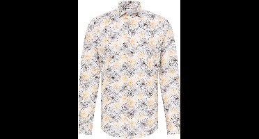 Blue Industry print geel