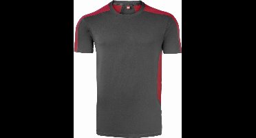 HAVEP T-shirt Bicolor 10072 - Charcoal/Rood - 3XL