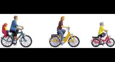 NOCH 15909 H0 Fietstocht met het gezin figuren Kant-en-klaar model