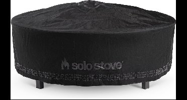 Solo Stove Surround-beschermhoes, Grote | Beschermhoes voor de Surround-tafel, weersbestendig, geverfd acryl, pvc-voering, aluminium steunpoten, afmetingen (HxDia): 53 x 137,5 cm, Zwart
