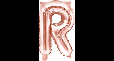 Partydeco - Folieballon Rose Gold Letter R (35 cm)