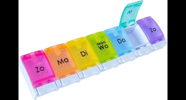 Pillendoos 7 dagen 1 Vak - Pillen Organizer - Medicijn Doos - Pillendoosjes met handig kliksysteem - Grote vakken