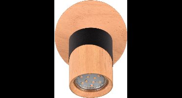 TRIO ARUNI - Spot - Houtkleurig met zwart - excl. 1x GU10 4,5W
